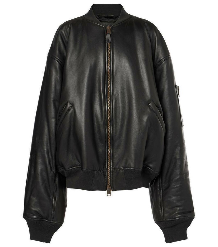 Photo: Balenciaga Leather bomber jacket