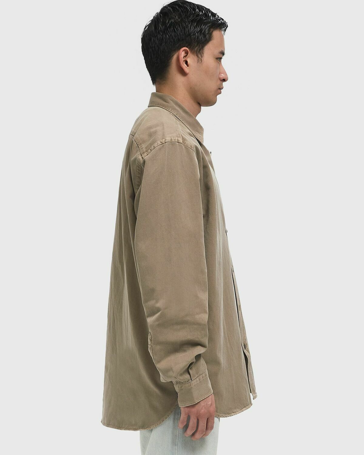 CLOSED FORMAL ARMY SHIRT Beige Mens Longsleefe