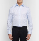 Canali - Light-Blue Slim-Fit Cutaway-Collar Striped Cotton-Twill Shirt - Men - Blue