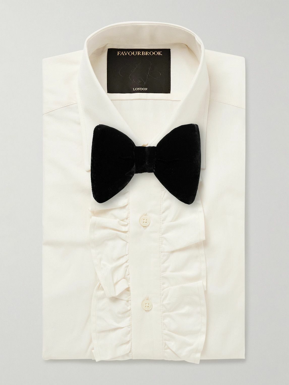 Favourbrook - Ruffled Cotton-Poplin Shirt - Neutrals