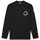 Moncler Men's Badge Logo Long Sleeve Shirt in Black