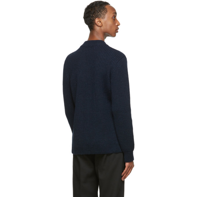 Sefr Knit leth セファ ニット Sefr Navy Leth Sweater Séfr