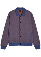 PS Paul Smith Houndstooth Cotton-blend Cardigan Blue