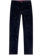 Purdey - Slim-Fit Stretch-Cotton Corduroy Trousers - Blue