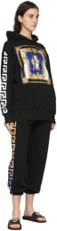 Versace Black Baroque Print Hoodie