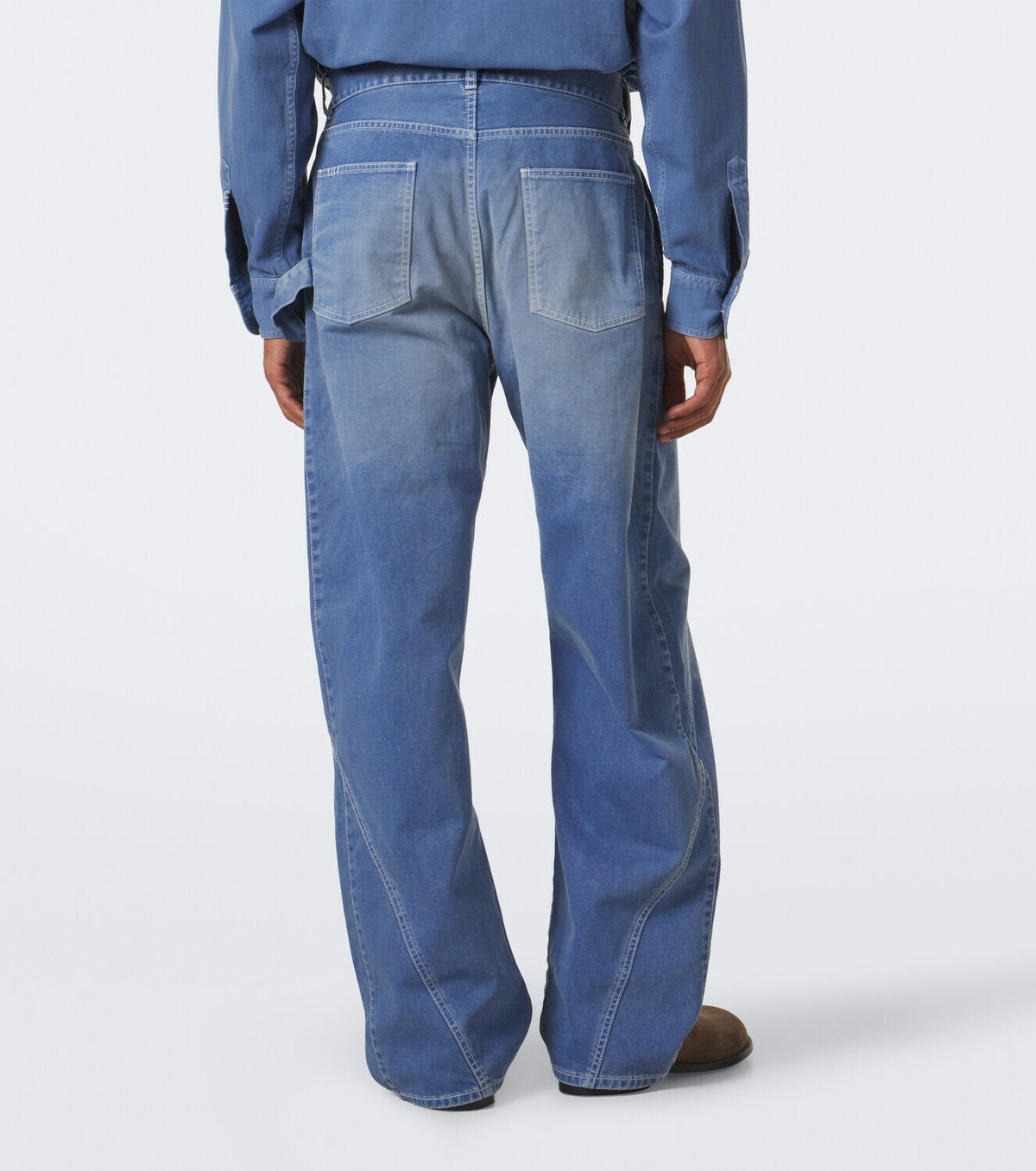 JW Anderson Twisted embroidered straight jeans