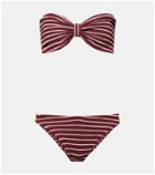 Hunza G Jean striped bandeau bikini