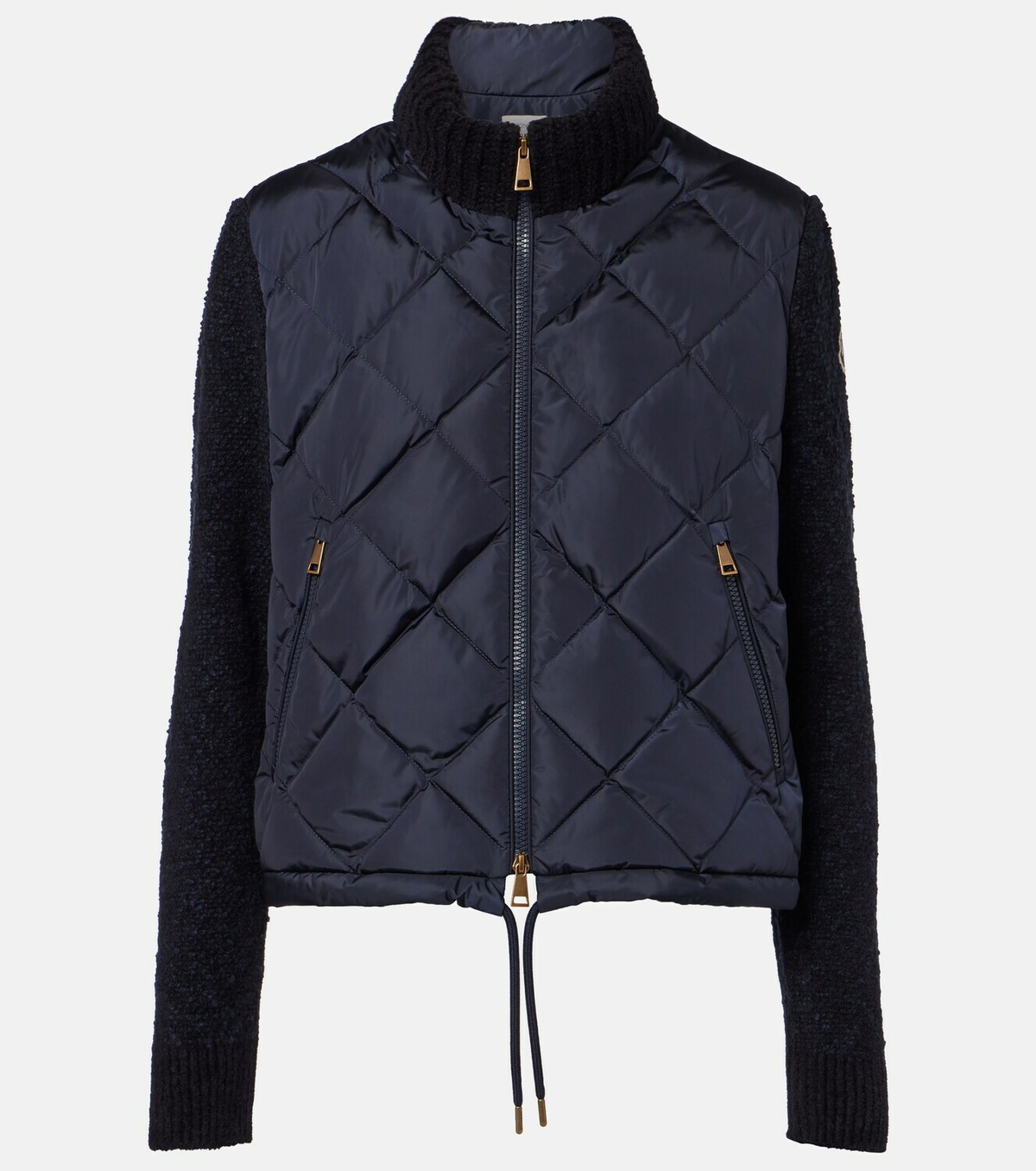 Moncler Down-paneled cotton-blend cardigan