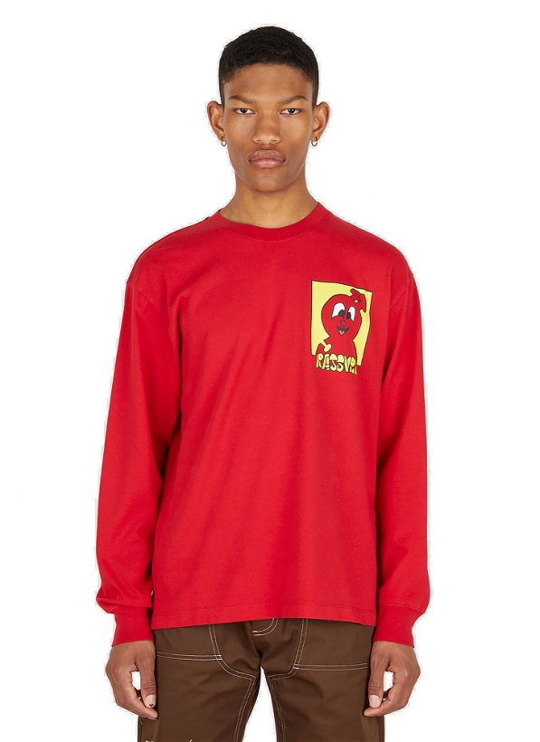 Photo: Captek Character Print Long Sleeve T-Shirt in Red