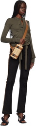 Feng Chen Wang Beige & Brown Bamboo Crossbody Bag