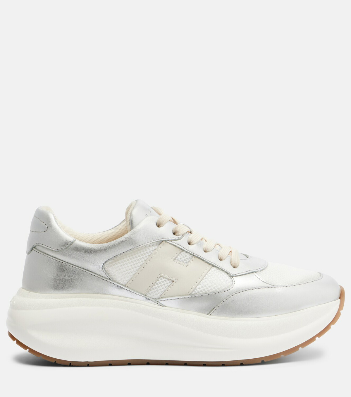 Hogan Maxi I Active leather-trimmed sneakers