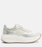 Hogan Maxi I Active leather-trimmed sneakers