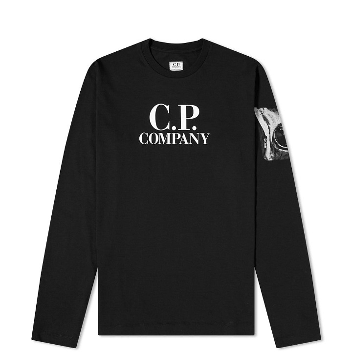 Photo: C.P. Company Undersixteen Long Sleeve Logo Printed Tee