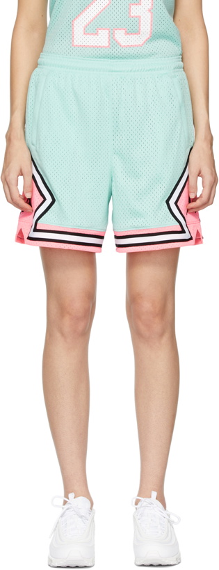 Photo: Nike Jordan Green & Pink Mesh Essential Shorts