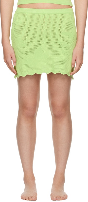 Photo: Fruity Booty SSENSE Exclusive Green Scalloped Miniskirt