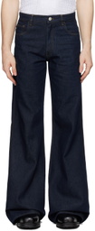 Coperni Navy Wide Leg Jeans