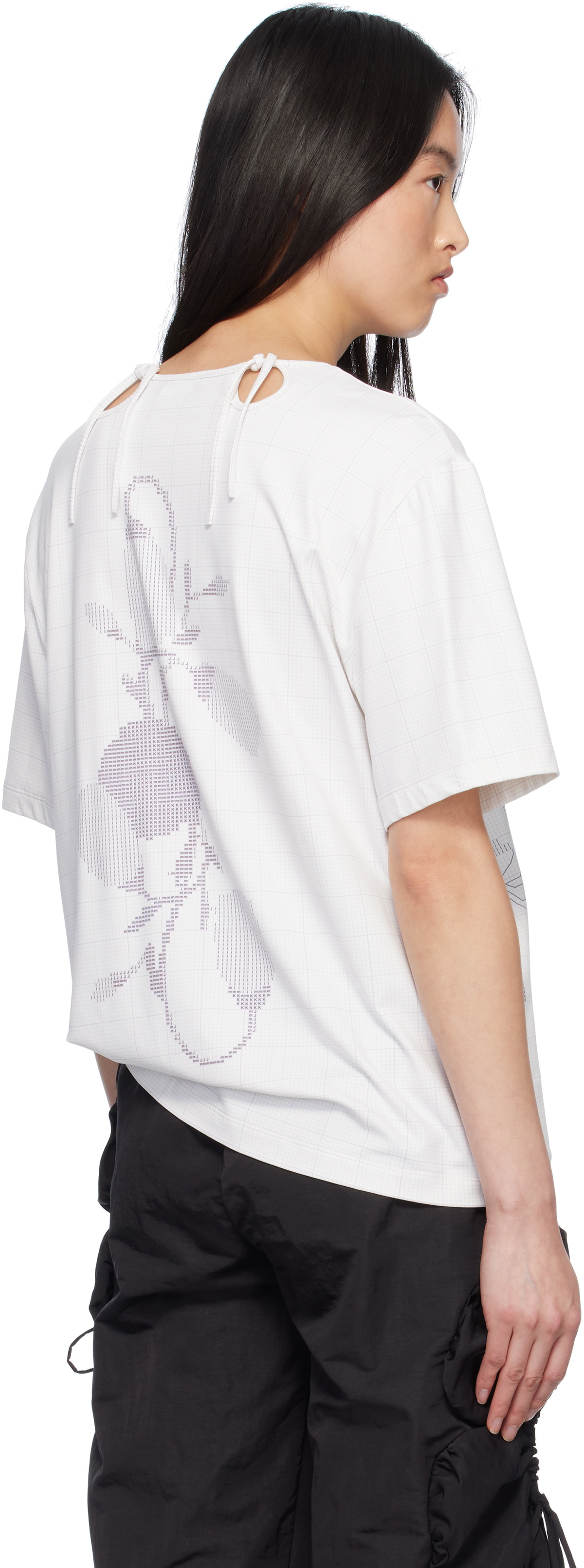 J.Kim White Embroidery Scheme Petal T-shirt