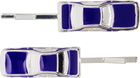 Marland Backus Silver & Navy Traffic Jam Hairpin Set