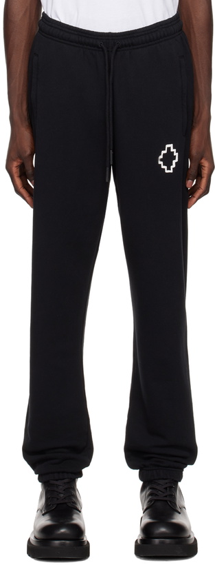 Photo: Marcelo Burlon County of Milan Black Tempera Cross Lounge Pants