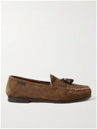 TOM FORD - Berwick Shearling-Lined Tasselled Suede Loafers - Brown
