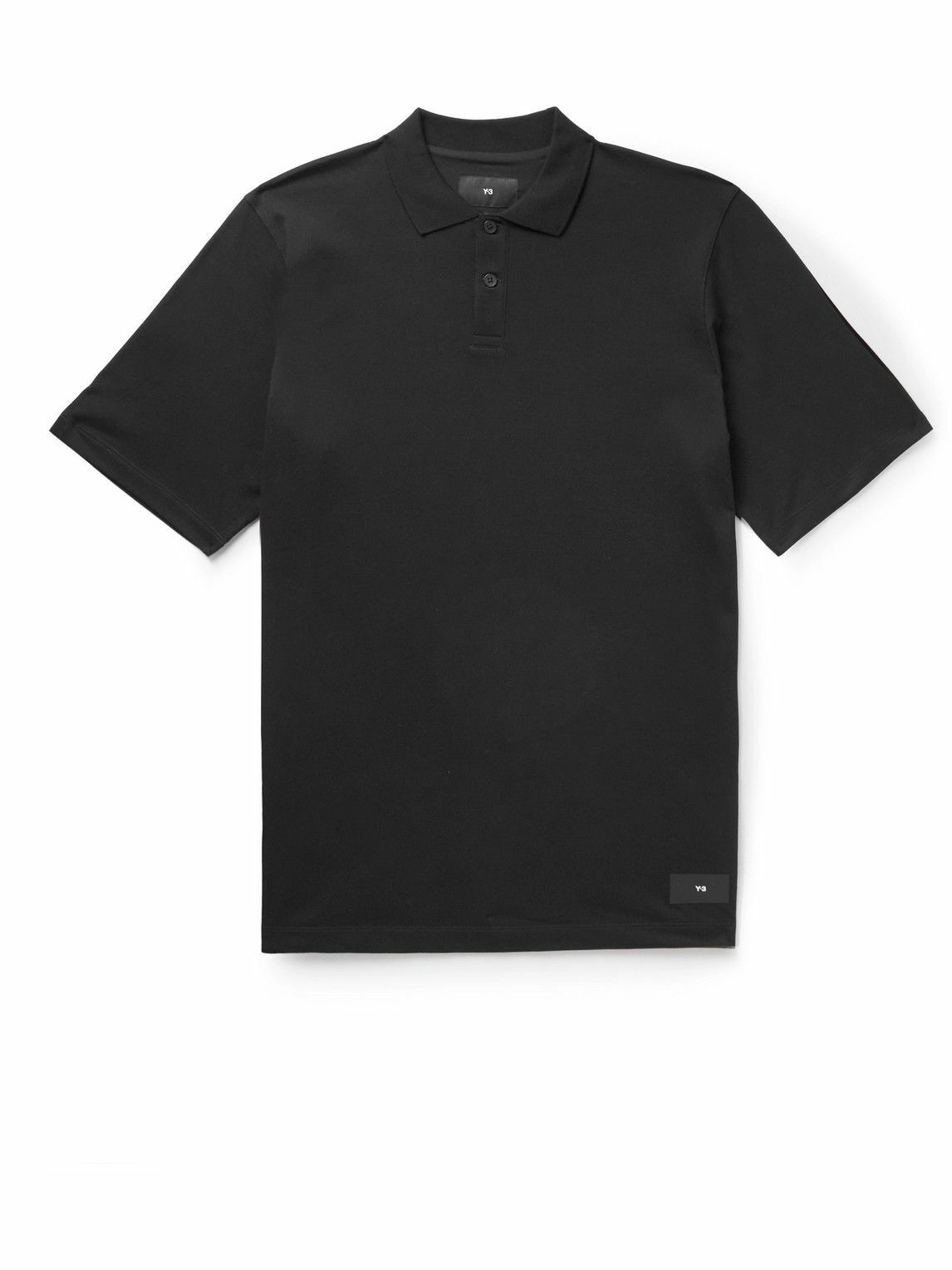 Photo: Y-3 - Cotton-Piqué Polo Shirt - Black