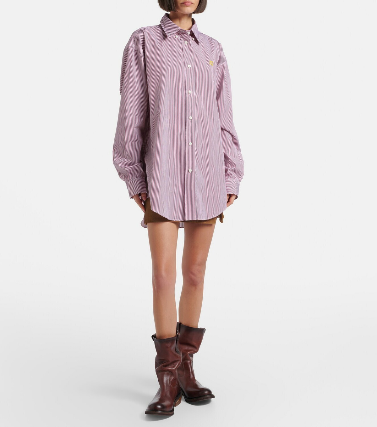 Miu Miu Foule leather ankle boots