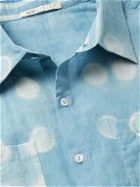 11.11/eleven eleven - Indigo-Dyed Slub Cotton-Voile Shirt - Blue
