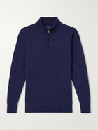 William Lockie - Wool Half-Zip Sweater - Blue