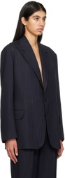 AURALEE Navy Stripe Blazer