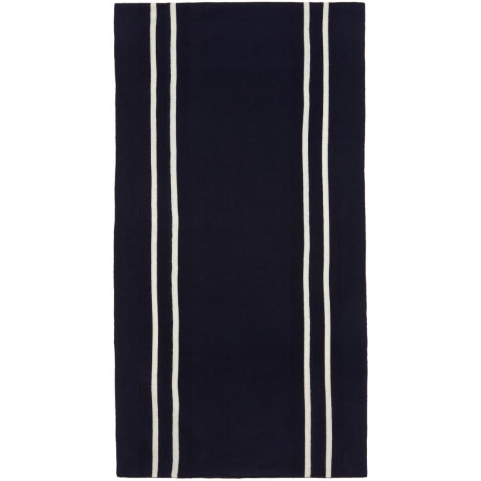 Photo: Comme des GarÃ§ons Shirt Navy and White Stripe Scarf