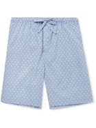 DEREK ROSE - Nelson Printed Cotton-Poplin Pyjama Shorts - Blue