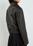 Lemaire Leather Jacket Dark Brown