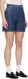 Weekend Max Mara Navy Elica Denim Shorts