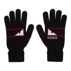 Fendi Black Mono Eye Gloves