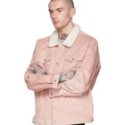 Naked and Famous Denim Pink Oversized Corduroy Jacket