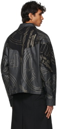 NAMESAKE SSENSE Exclusive Black Pulp Leather Monica Short Blouson Jacket