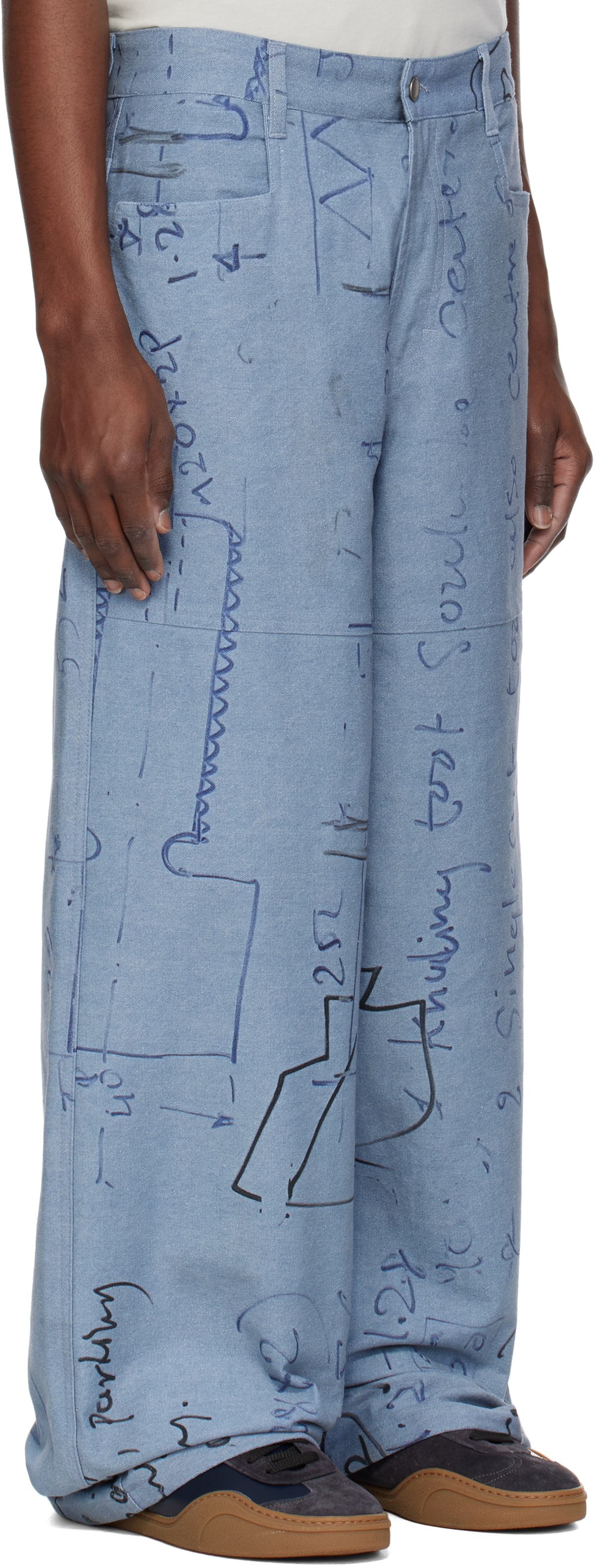 Serapis Blue Engine Board Sailor Trousers