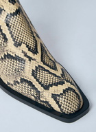 Jil Sander Snakeskin Embossed Leather Boots