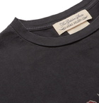 Remi Relief - Distressed Printed Cotton-Jersey T-Shirt - Black