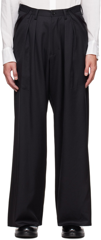 Photo: Sulvam Black Wide Trousers