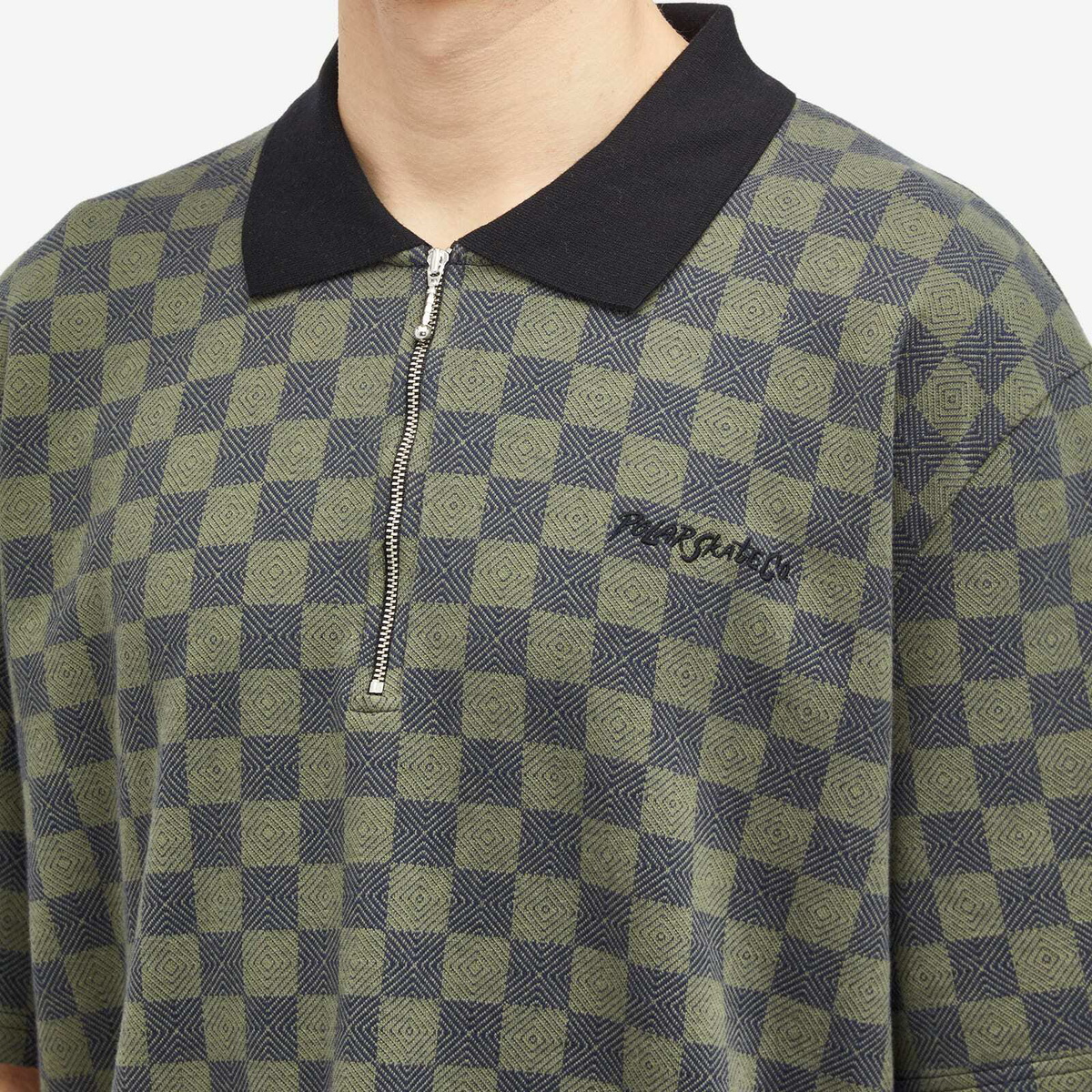 ポーラースケートJACQUES LONGSLEEVE POLO SHIRT Polar Skate Co. Jacques Polo Longsleeve Shirt - Grey Brown