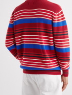 Bellerose - Racku Striped Ribbed Cotton Sweater - Red