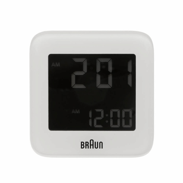 Photo: Braun Digital Travel Alarm Clock in White