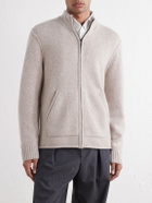 James Perse - Cashmere Zip-Up Cardigan - Neutrals