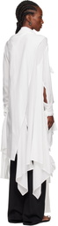 YOHJI YAMAMOTO White Draped Blouse