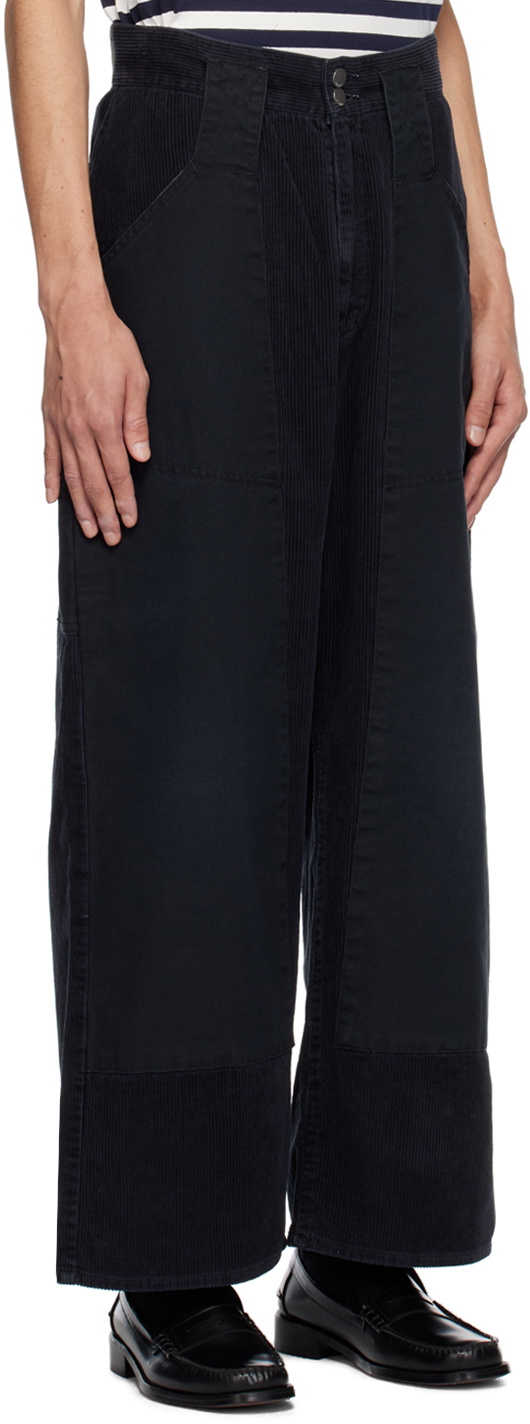 JieDa Navy Wide-Leg Trousers