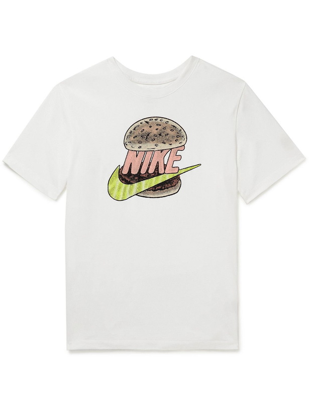 Photo: Nike - Printed Cotton-Jersey T-Shirt - White