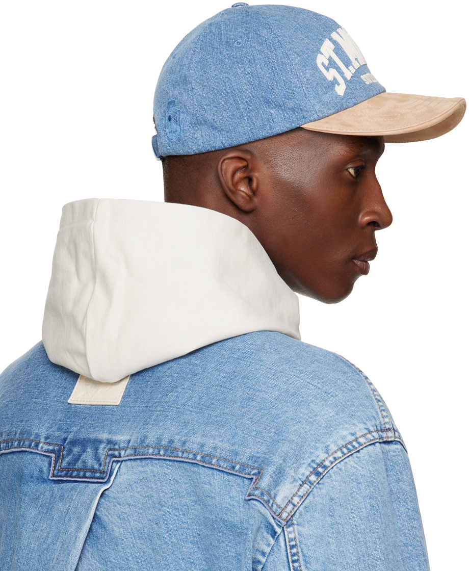 Bally Blue & Tan 'St.Moritz' Cap