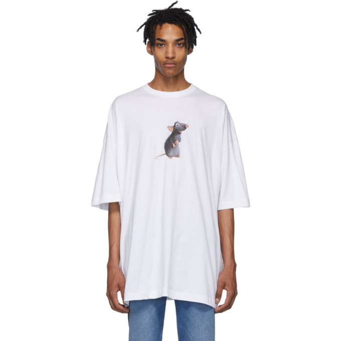 Photo: Vetements Two-Pack White Rat/Cheese Couple T-Shirt