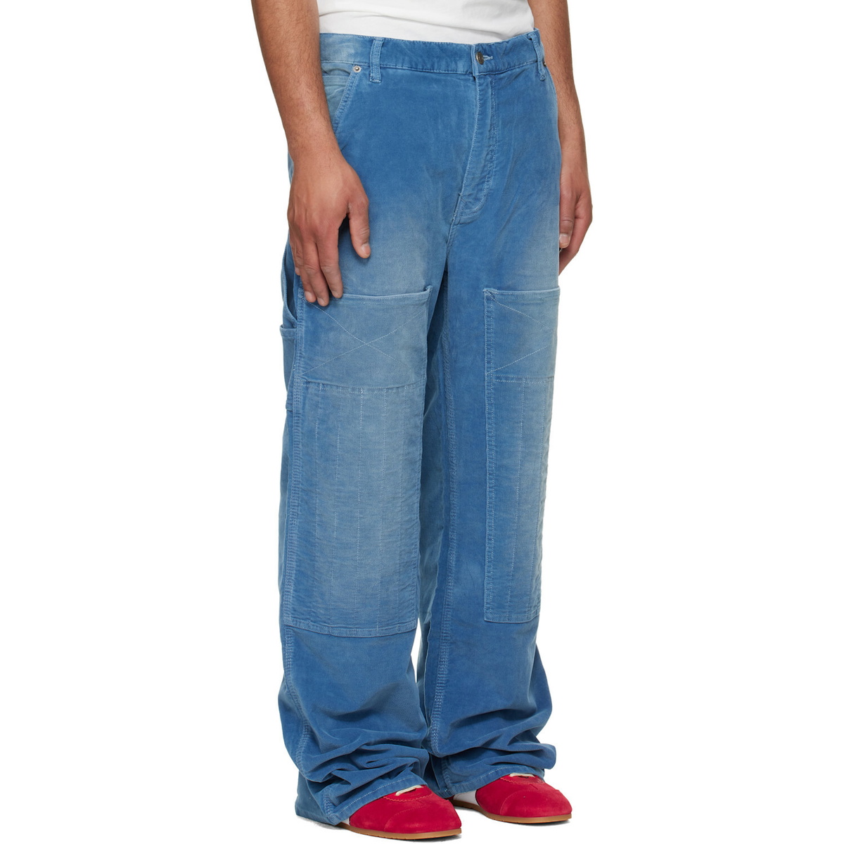 COÛT DE LA LIBERTÉ Blue Eli Corduroy Painter Trousers